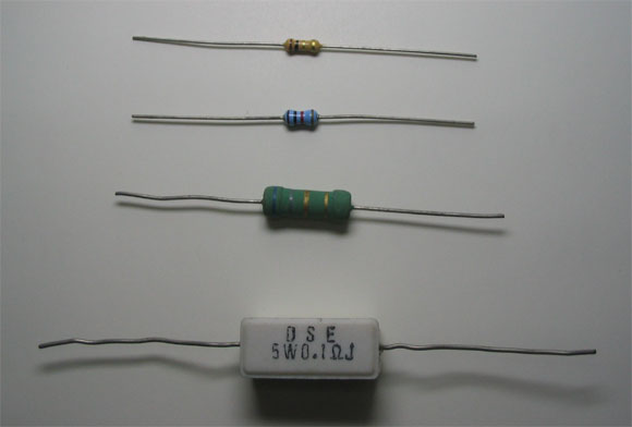 여러 가지 저항의 모양