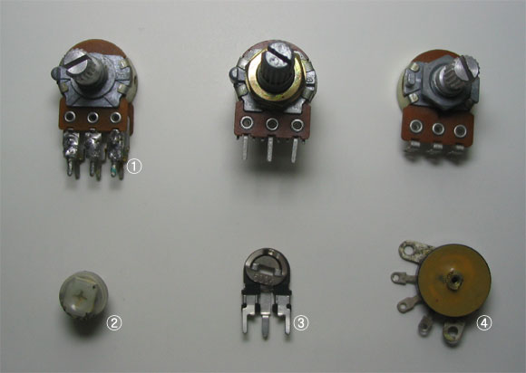 여러 가지 가변저항의 모양